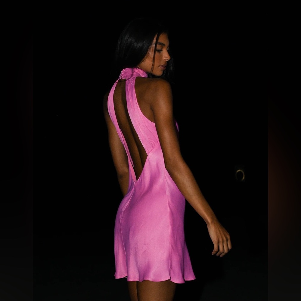 Claire A Line Mini Dress Pink Small